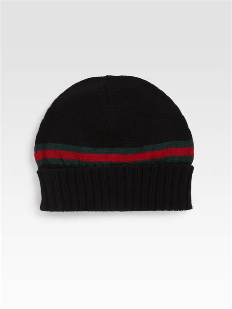 gucci knit hat black|black gucci hat men.